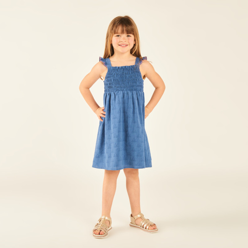 Robe sans manches effet jean fille