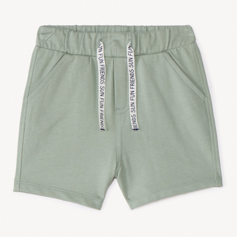 Bermuda en molleton uni pour bébé garçon