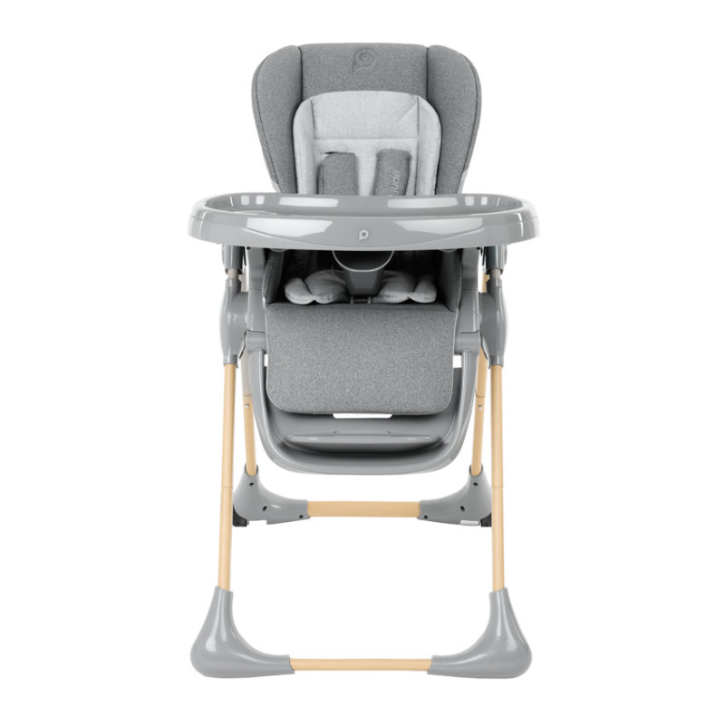 Chaise haute réglable 0+ Jude - Bois et Gris