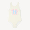 Maillot de bain 1 pièce texturé avec print fantaisie fille