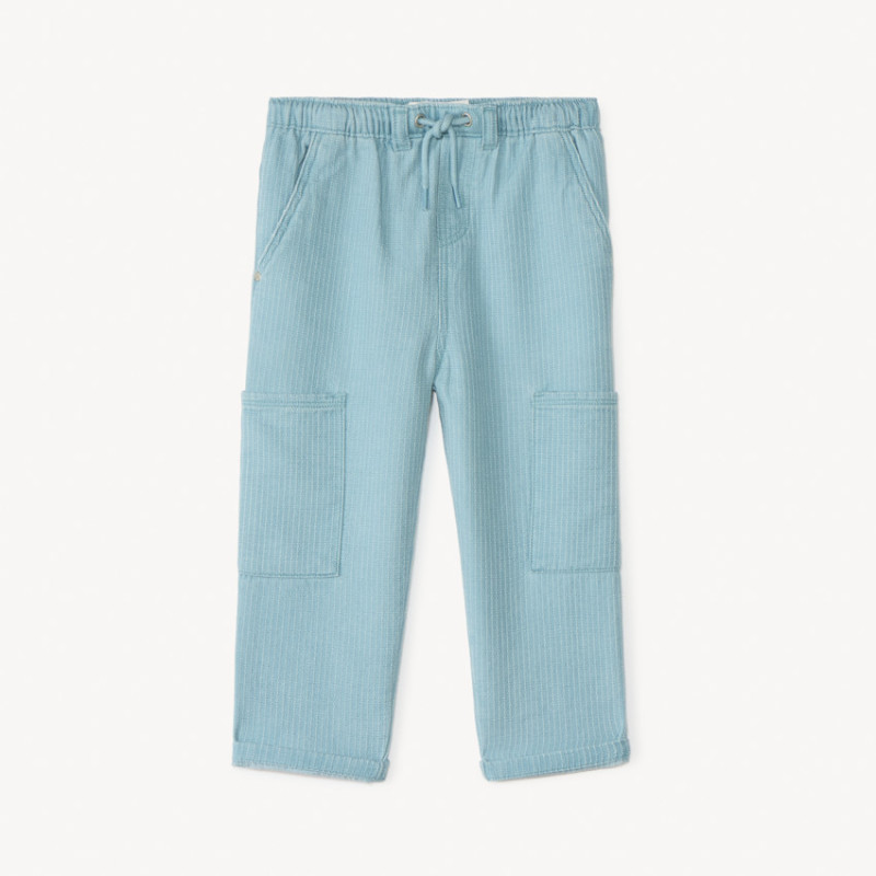 Pantalon droit en toile avec poches cargo pour bébé garçon