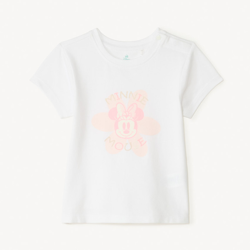 T-shirt manches courtes Minnie Disney pour bébé fille