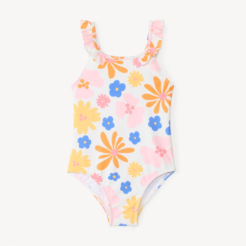 Maillot de bain 1 pièce imprimé fleuri fille