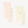 Lot de 2 collants fins avec motifs fantaisie pailletés pour 