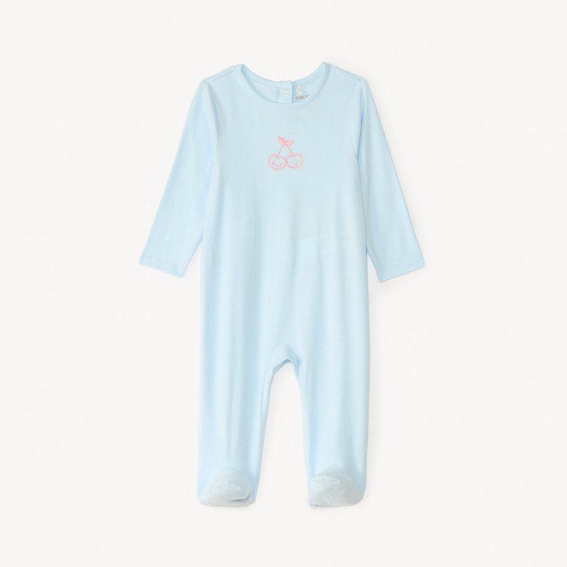 Dors-bien en jersey avec broderie pour bébé fille