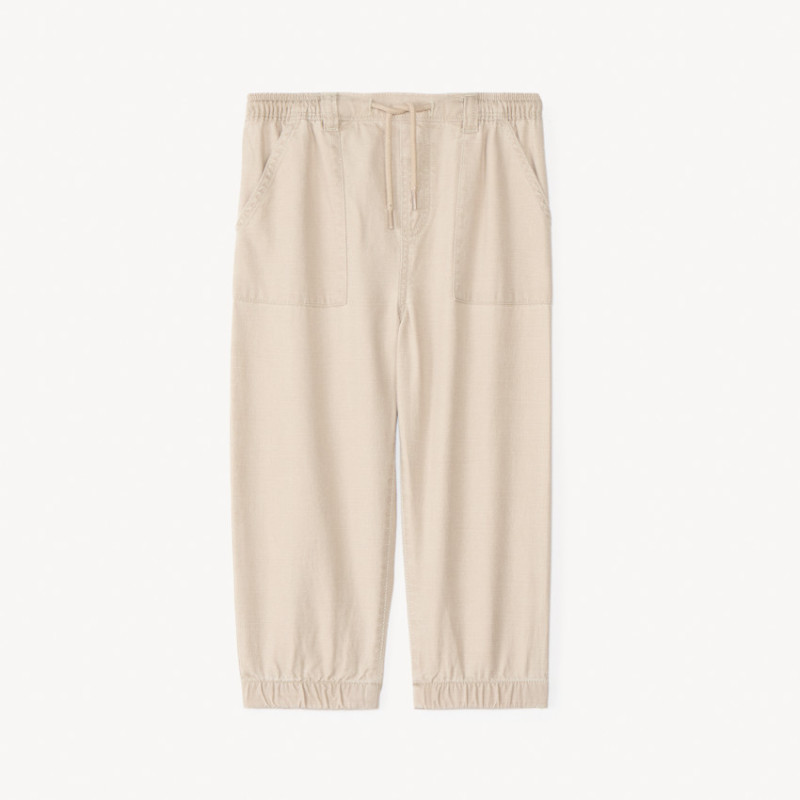 Pantalon en toile uni chevilles resserrées pour bébé garçon