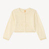 Gilet en tricot ajouré papillons pour bébé fille