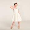 Robe en jacquard et tulle avec motifs floraux fille