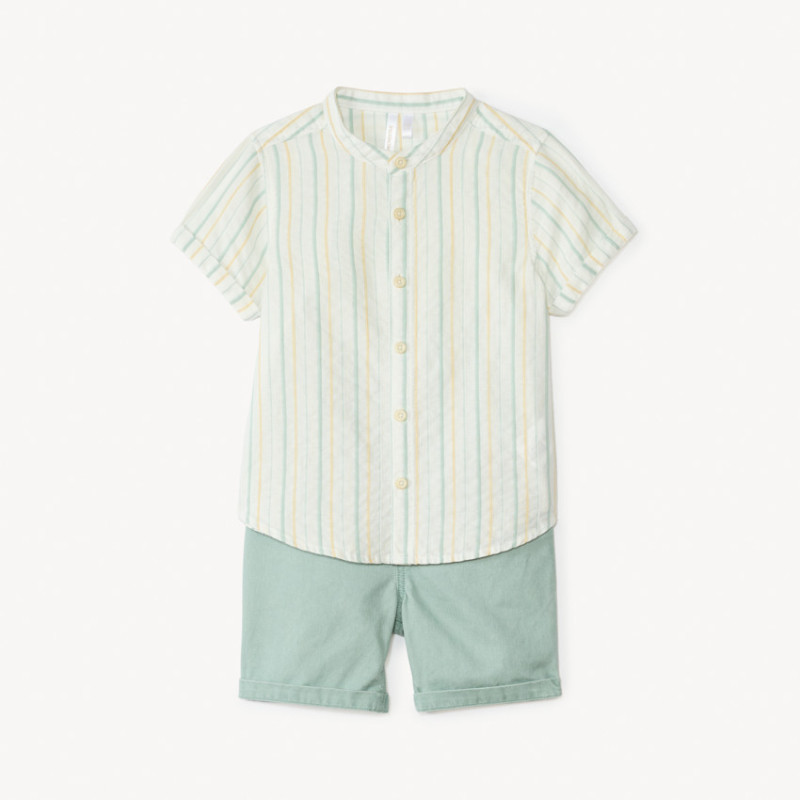 Ensemble 2 pièces chemise manches courtes + bermuda pour béb