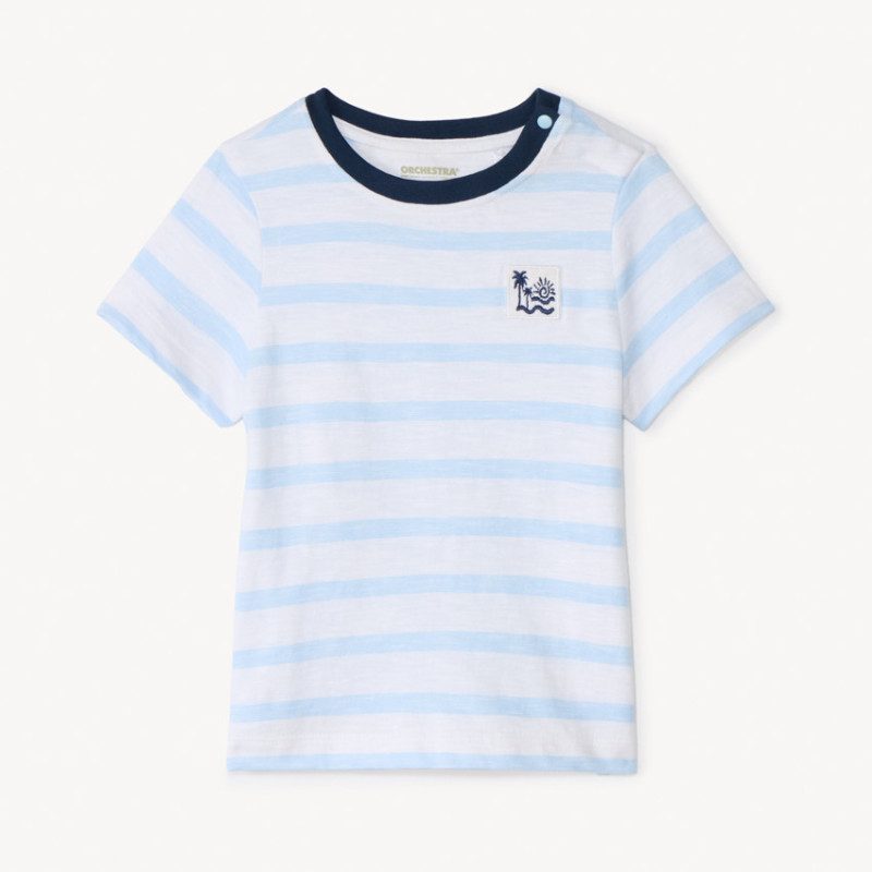T-shirt manches courtes marinière pour bébé garçon