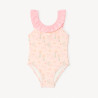 Maillot de bain 1 pièce à volants et imprimé fantaisie pour 