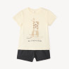 Ensemble court t-shirt + short en maille fantaisie pour bébé
