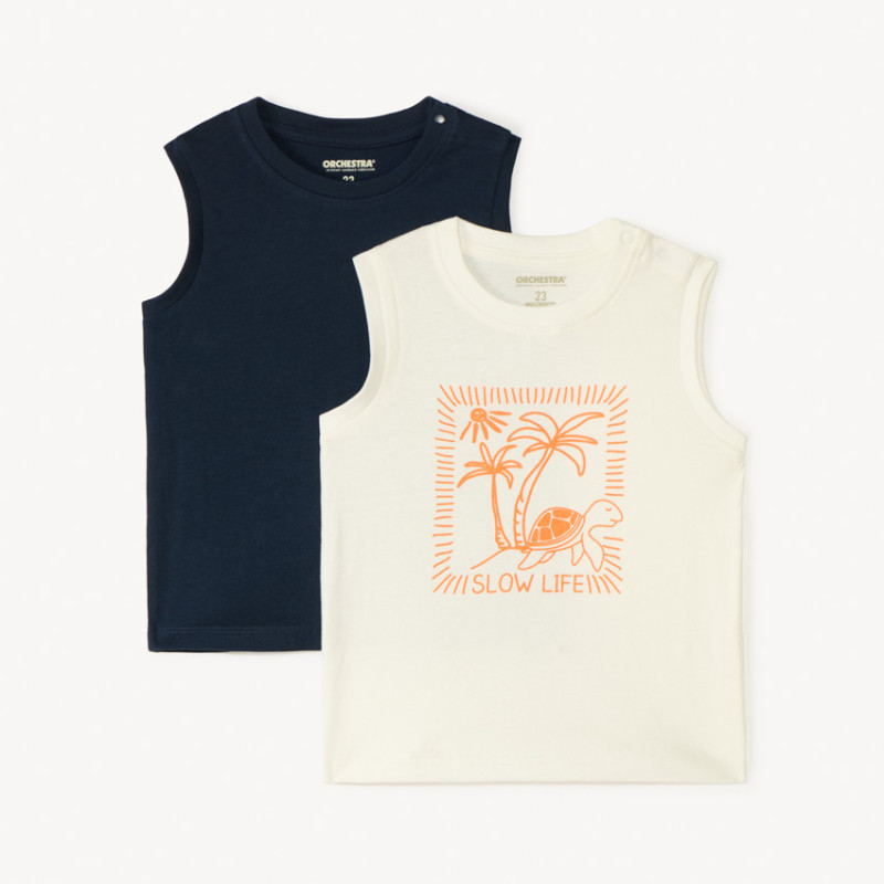 Lot de 2 débardeurs Slow Life pour bébé garçon