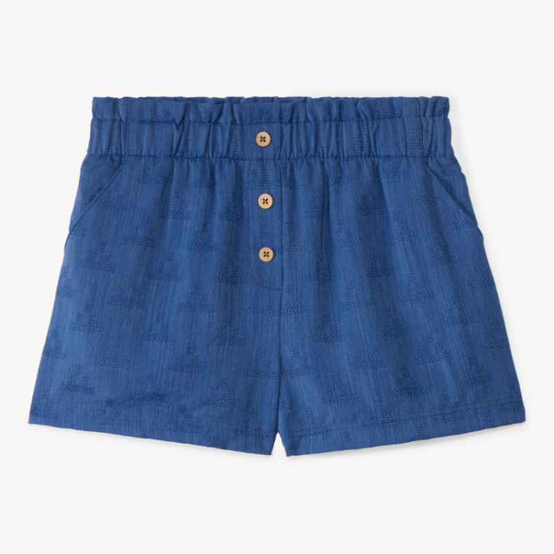 Short texturé uni fille