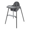 Chaise haute fixe 2 en 1 Capucine 2.0 gris