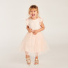 Robe bi-matière effet 2-en-1 avec ailes de papillon pour béb