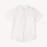 Chemise manches courtes unie à col mao pour bébé garçon
