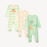 Lot de 3 dors-bien motifs savane pour bébé garçon avec ouver