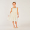 Robe de cérémonie en satin et tulle fleuri fille