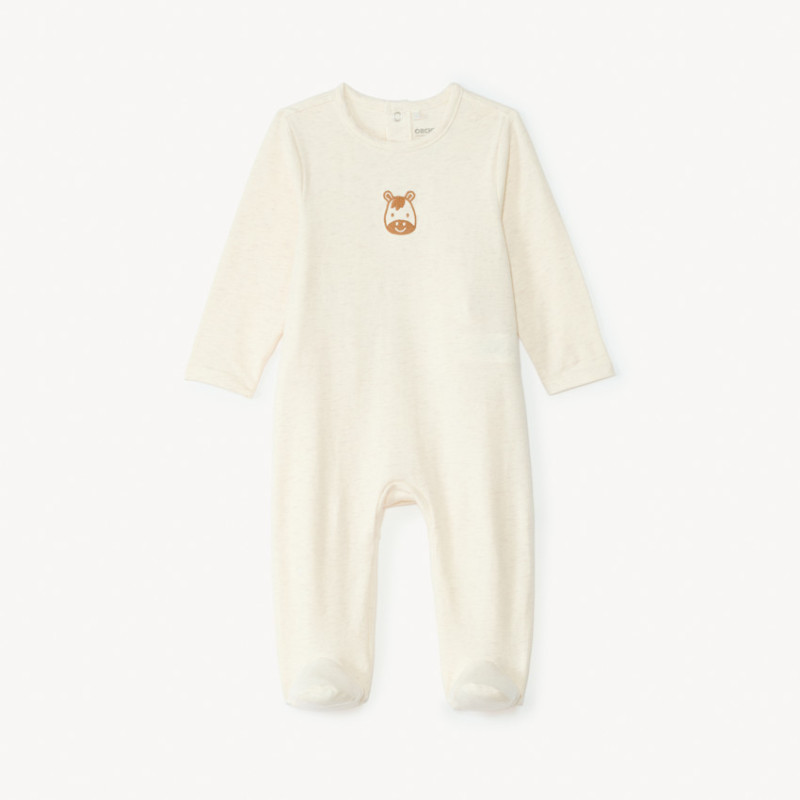 Dors-bien à manches longues broderie animaux pour bébé garço