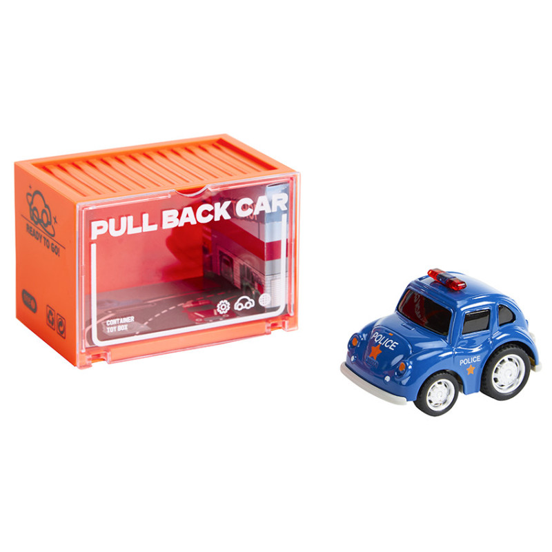 Véhicule miniature à friction Voiture de police bleu
