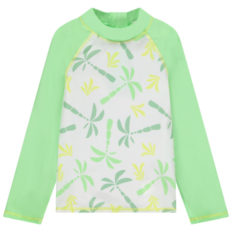 T-shirt manches longues anti-UV SPF 50+ imprimé palmiers pou