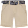 Bermuda uni avec ceinture fantaisie garçon