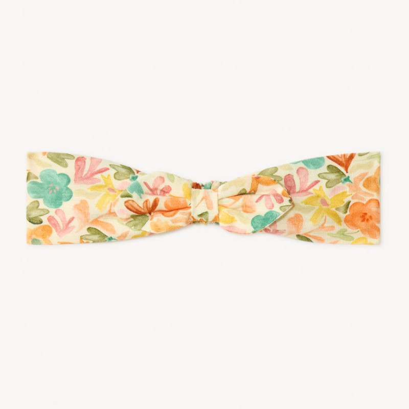 Bandeau effet noué imprimé fleurs pour bébé fille