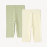Lot de 2 corsaires unis avec fleurs dorées pour bébé fille