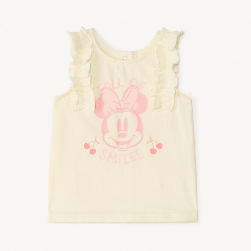 Débardeur bretelles à volants Minnie Disney pour bébé fille