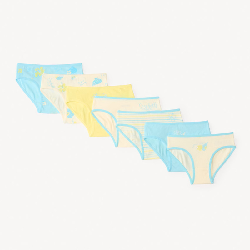 Lot de 7 culottes motifs plage fille