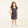 Robe manches courtes volantées imprimé fantaisie pour bébé f