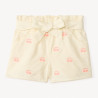 Short à nouer avec broderie cerise pour bébé fille