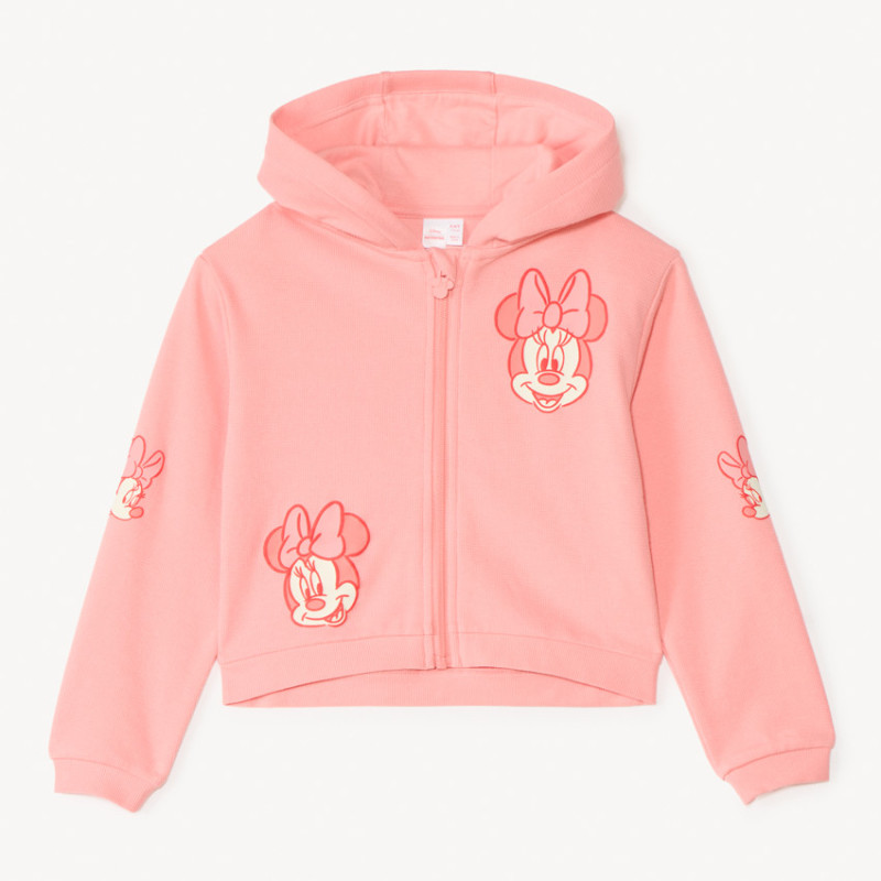Gilet à capuche zippée Minnie Disney fille