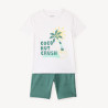 Ensemble t-shirt manches courtes + bermuda motifs noix de co
