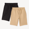 Lot de 2 bermudas unis en maille
