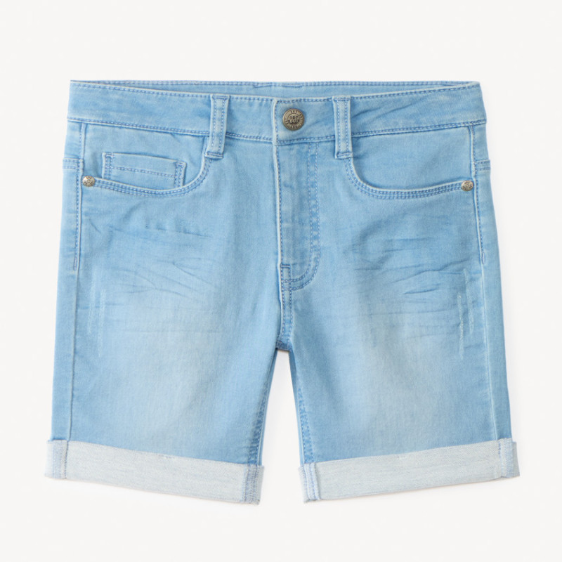 Bermuda en jean avec revers garçon