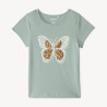 T-shirt manches courtes printé à sequins fille
