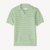 Polo manches courtes tricot fantaisie ajouré garçon