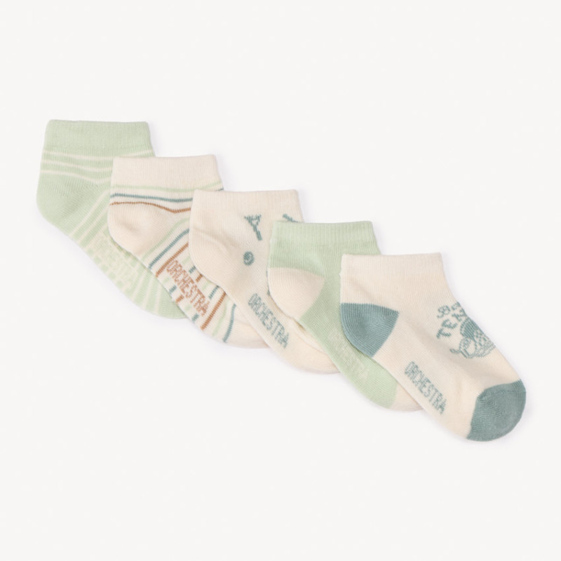 Lot de 5 paires de chaussettes courtes Tennis pour bébé garç