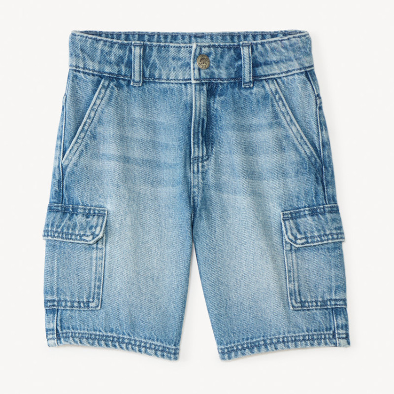 Bermuda style cargo en denim garçon