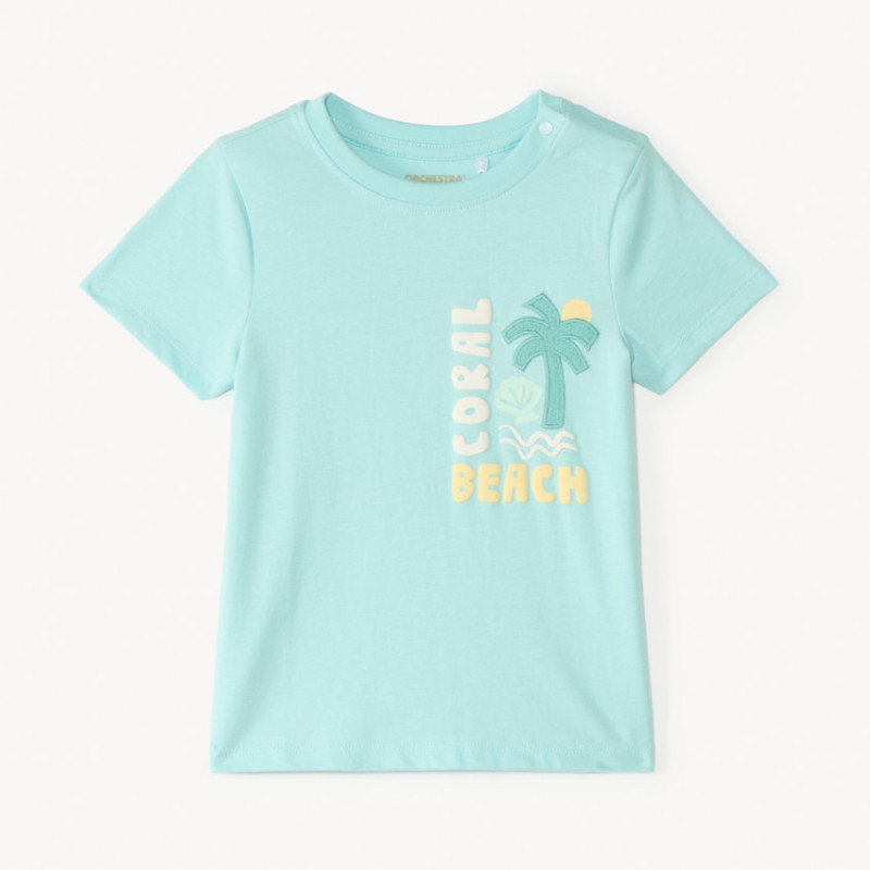 T-shirt manches courtes print fantaisie palmier pour bébé ga
