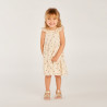 Robe sans manches à col en broderie anglaise imprimé cerises