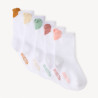 Lot de 5 paires de chaussettes unies à languette pour bébé f