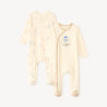 Lot de 2 dors-bien manches longues motifs croissant pour béb