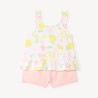 Ensemble court 2 pièces débardeur à volant + short pour bébé