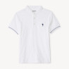Polo manches courtes col mao broderie palmier garçon