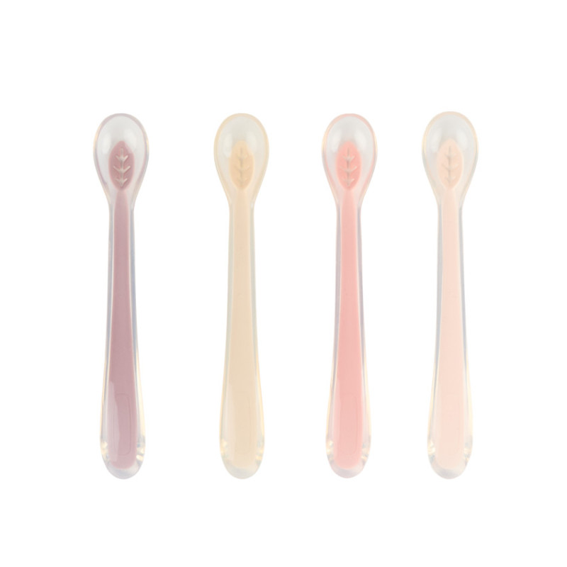 Lot de 4 cuillères en silicone Miamix - rose