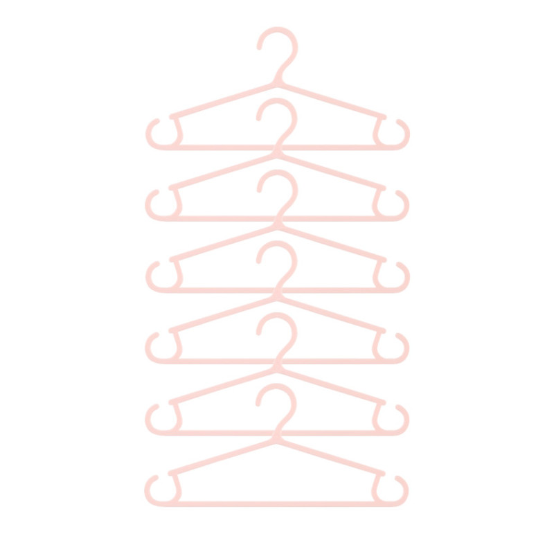 Lot de 6 cintres pour bébé - Rose