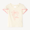 T-shirt manches courtes croisées broderie palmier pour bébé 